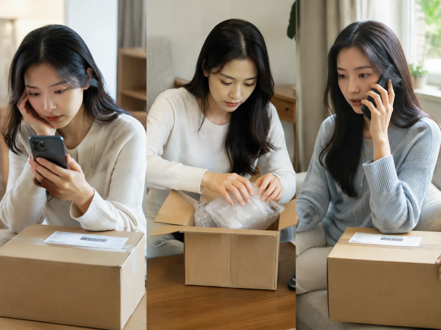 订单查询、开箱检查与售后电话沟通